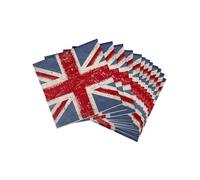 Smiffys Servilletas de papel con estampado de la bandera del Reino Unido, paquete de 16 unidades, 33 x 33 cm, disfraz de la bandera británica