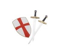 Smiffys Set de caballero cruzado, con dos espadas y escudo, 50cm / 20in