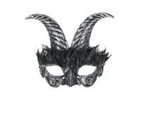 Smiffys Silver Masquerade Horned Mask
