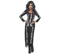 Smiffys Skeleton Costume, Black (Size L)