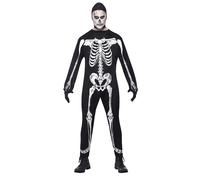 Smiffys Skeleton Costume, Black (Size L)