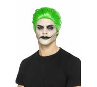 Smiffys Slick Trickster Verde Joker Peluca Adulto Accesorio Traje Halloween