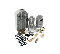 Smiffy's Smiffys Colección cementerio de 24 piezas, con lápidas y accesorios