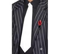 Smiffys Corbata blanca de gánster con goma