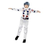 Smiffy's- Smiffys Deluxe Spaceman Costume Disfraz, Color Blanco (SMF43180CON)