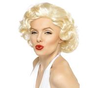 Smiffy's Peluca Marilyn Monroe – Bombón rubia corta estilo Hollywood disfraz mujer