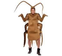 Smiffy's Smiffys Disfraz de cucaracha, marrón, enterizo con mangas Halloween, Carnaval
