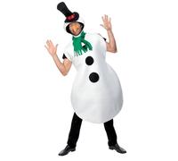 Smiffy's Smiffys Disfraz de muñeco de nieve, Blanco, con tabardo, bufanda, gorro y nariz en forma