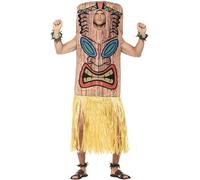 Hombre Tiki Tótem Jefe Fancy Dress Costume Indio Nativo Fiesta de Playa Hawaiana
