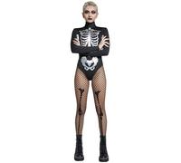 Smiffy's Smiffys Fever Skeleton Bodysuit Smiffys Fever - Body de esqueleto Mujer