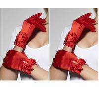 Smiffy's Smiffys Guantes, Cortos, Rojo, con Arco Halloween (Paquete de 2)