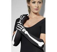 Smiffy's Smiffys Guantes de esqueleto, largos Halloween