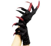 Smiffy's Smiffys Guantes de Halloween, con uñas con brillantina, Carnaval