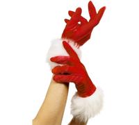Smiffy's Smiffys Guantes de Papá Noel, Rojos Halloween, Carnaval