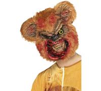 Smiffys Máscara de osito de peluche zombi, Marrón, EVA con piel