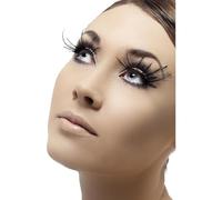 Smiffy's Smiffys Pestañas, negro, con plumas, contiene pegamento Halloween, Carnaval