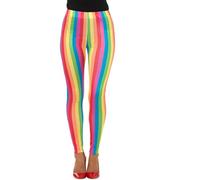 Smiffy's Smiffys Rainbow Clown Leggings Smiffys - Leggings de Payaso arcoíris Mujer (Pack de 1)