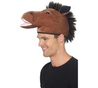 Smiffy's Smiffys Sombrero de caballo, marrón, con crin Halloween, Carnaval