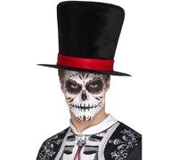 Smiffy's Smiffys Sombrero del día de muertos, Negro Halloween, Carnaval