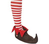 Smiffys Zapatos de elfo, Marrón, con cascabeles