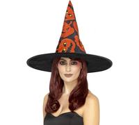 Smiffys Sombrero de bruja de calabaza Halloween, Carnaval