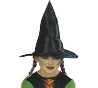 Smiffys Sombrero de bruja, Negro, Infantil, 30cm de diámetro