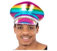 Smiffys Sombrero de capitán metálico con tachuelas, disfraz de día escolar, sombreros de vestir de tropas