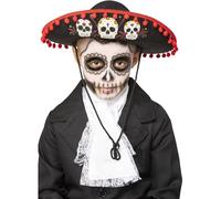 Smiffys Sombrero estampado Día de Muertos para niño