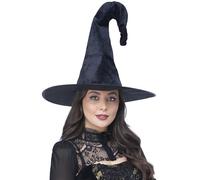Smiffys Sombrero gótico de bruja de aquelarre, Alto, terciopelo Halloween
