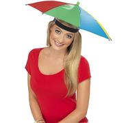 Novedad de Adultos Paraguas Sombrero Impermeable Arcoiris Pesca Disfraz Lluvia