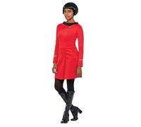Smiffys Star Trek Original Series Operations Uniform Dress with Embroidered Delta Badge, Officially Licensed Star Trek Fancy Dress, Adult Dress Up Costumes