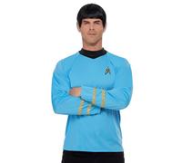Smiffys Star Trek, Uniforme Ciencias de La serie original, Azul, Parte superior Halloween, Carnaval