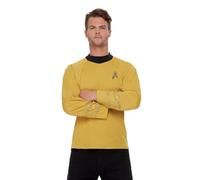 Smiffys Star Trek, uniforme de comando de la serie original, parte superior dorada, disfraz oficial de Star Trek, disfraz de adulto