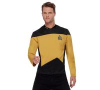 Smiffys Star Trek, Uniforme Jefe de Operaciones de La nueva generación, Dorado y negro, Parte superior Halloween