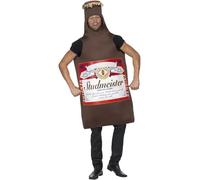Smiffys Studmeister - Disfraz de Botella de Cerveza, el Señor de Lagers marrón, Disfraz Divertido, Disfraces de Comedia