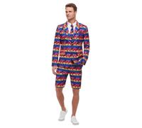 Smiffys Sunset Flamingo Suit, Blue (Size M)