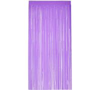 Smiffys Telón de fondo mate con flecos, morado, 91x244 cm/36x96 in