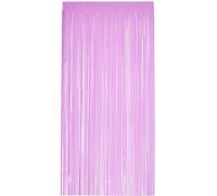 Smiffys Telón de fondo mate con flecos, rosa bebé, 91x244 cm/36x96 in