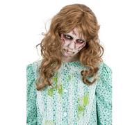 Smiffys The Exorcist, peluca de Regan, Larga, despeinada y rizada Halloween, Carnaval