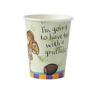 Smiffys The Gruffalo - Juego de 8 vasos de fiesta con licencia oficial de Gruffalo con construcción resistente para fiestas de cumpleaños y eventos temáticos de libros, mejora las fiestas de