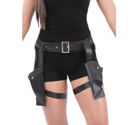 Smiffys Thigh Holster Belt & X2 Guns