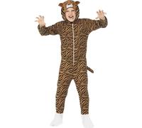 Smiffy's Disfraz de Tigre Todo en Uno con Capucha Marrón para Halloween y Carnaval
