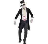 Smiffys Till Death Do Us Part Zombie Groom Costume, Black (Size L)