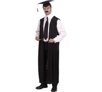 Smiffys Toga de maestro, Negra Halloween, Carnaval