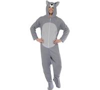 Smiffys Wolf Costume, Grey (Size L)