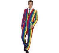 Smiffys Traje Over the Rainbow, con chaqueta, pantalón y corbata Halloween