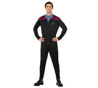 Smiffys Uniforme de comando de Star Trek Voyager, Mono con insignia delta e insignias de rango Halloween
