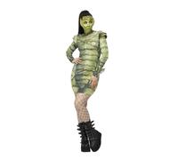 Smiffys Disfraz de criatura de la laguna negra, Universal Monsters, Vestido y guantes de látex
