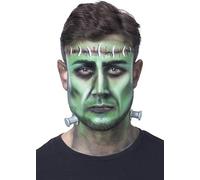 Smiffys Kit de protección de maquillaje, Universal Monsters, Aqua Pots, transferencias, tubo de sangre, crayón, polvo brillante, vendajes, colmillos, pernos, cepillo y esponja Halloween, Carnaval