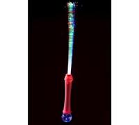 Smiffys Varita mágica de fibra óptica, rosada, con bola de discoteca, 36cm / 14in Halloween